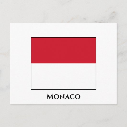 Carte Postale Drapeau de Monaco (Devant)