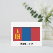 Carte Postale Drapeau de Mongolie (Debout devant)