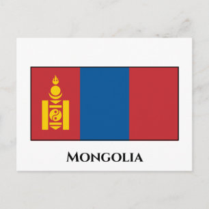 Carte Postale Drapeau de Mongolie