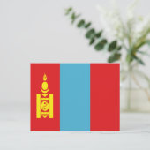 Carte Postale Drapeau de Mongolie (Debout devant)