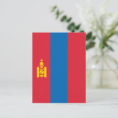 Carte Postale Drapeau de Mongolie (Debout devant)
