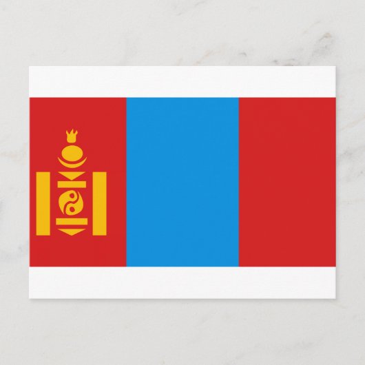 Carte Postale Drapeau de Mongolie (Devant)