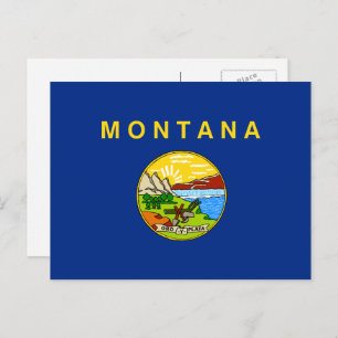 Carte Postale Drapeau de Montanan, Drapeau du Montana