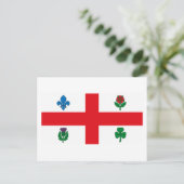 Carte postale drapeau de Montréal (Debout devant)