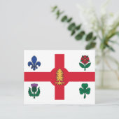 Carte Postale Drapeau de Montréal (Québec) (Debout devant)