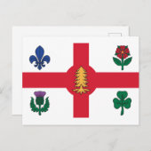 Carte Postale Drapeau de Montréal (Québec) (Devant / Derrière)