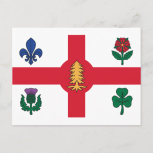 Carte Postale Drapeau de Montréal (Québec)