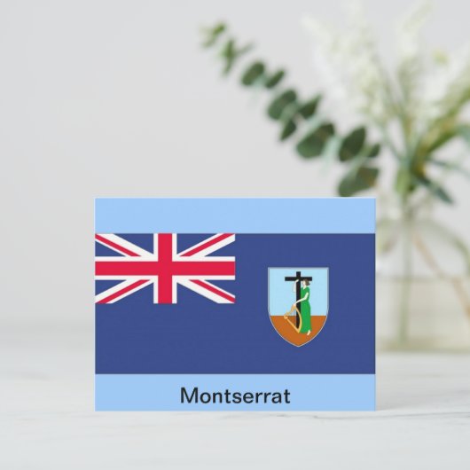 Carte Postale Drapeau de Montserrat (Debout devant)