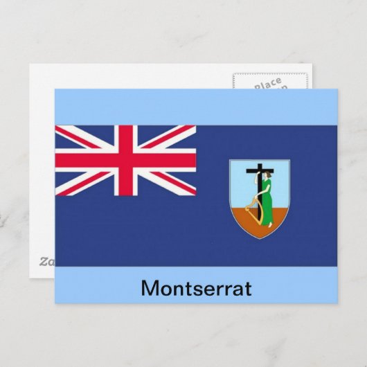 Carte Postale Drapeau de Montserrat (Devant / Derrière)
