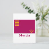 Carte Postale Drapeau de Murcia avec nom (Debout devant)