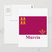 Carte Postale Drapeau de Murcia avec nom (Devant / Derrière)