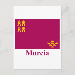 Carte Postale Drapeau de Murcia avec nom