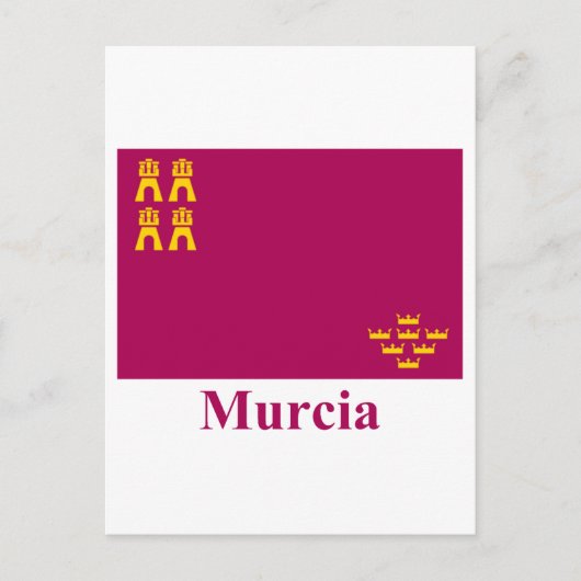 Carte Postale Drapeau de Murcia avec nom (Devant)