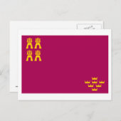 Carte Postale Drapeau de Murcie (Devant / Derrière)