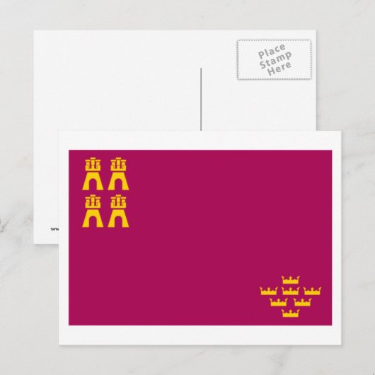 Carte Postale Drapeau de Murcie (Devant / Derrière)