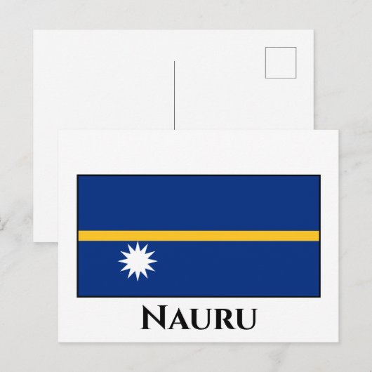 Carte Postale Drapeau de Nauru (Devant / Derrière)