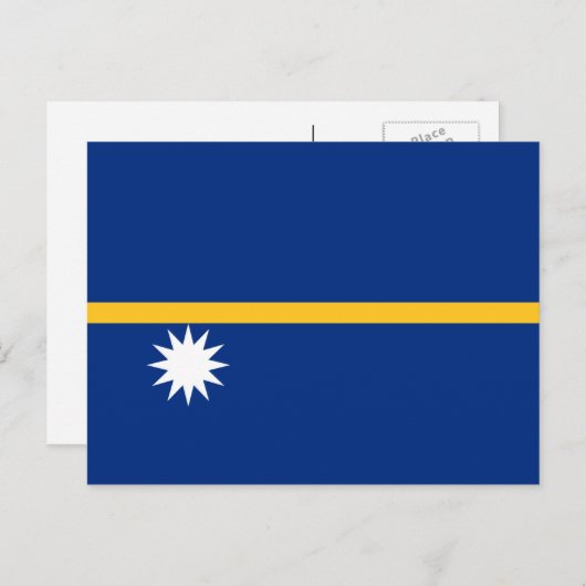 Carte Postale Drapeau de Nauruan, Drapeau de Nauru (Devant / Derrière)
