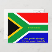 Carte Postale Drapeau de Nelson Mandela en afrique du sud (Devant / Derrière)