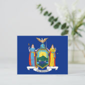 Carte Postale Drapeau de New York (Debout devant)