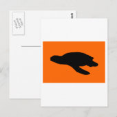 Carte Postale Drapeau de nidification de la tortue de mer (Devant / Derrière)