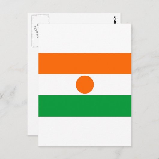 Carte Postale drapeau de niger (Devant / Derrière)
