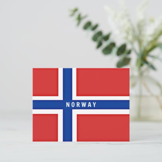 Carte Postale Drapeau de Norway (Debout devant)