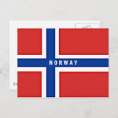 Carte Postale Drapeau de Norway (Devant / Derrière)