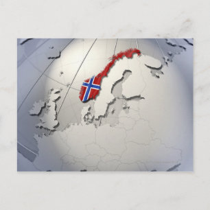 Carte Postale Drapeau de Norway