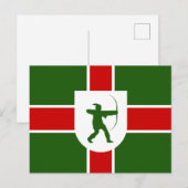 Carte Postale Drapeau de Nottinghamshire (Devant / Derrière)