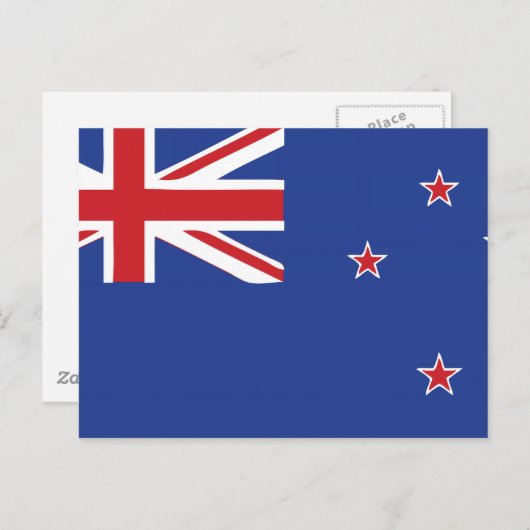 Carte Postale Drapeau de Nouvelle-Zélande (Devant / Derrière)