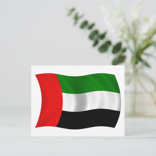 Carte Postale Drapeau de ondulation des EAU (Debout devant)