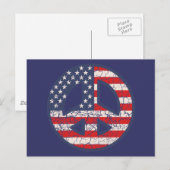 Carte Postale Drapeau de paix (Devant / Derrière)