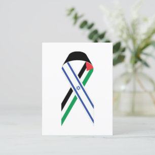 Carte Postale Drapeau de paix Israël et Palestine