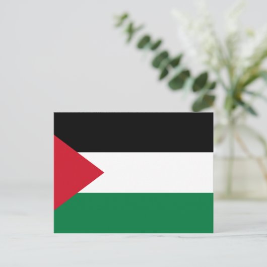 Carte Postale Drapeau de Palestine (Debout devant)
