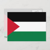 Carte Postale Drapeau de Palestine (Devant / Derrière)