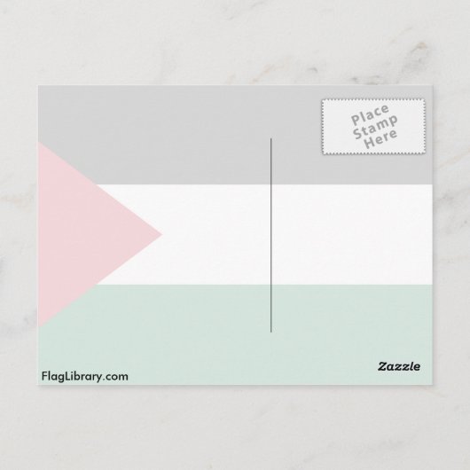 Carte Postale Drapeau de Palestine (Dos)