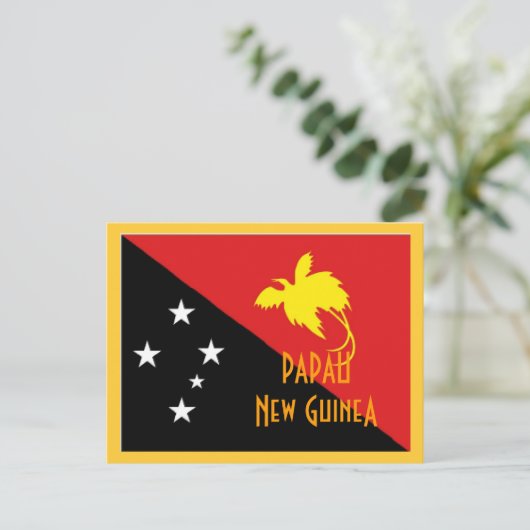 Carte Postale Drapeau de Papau (Debout devant)