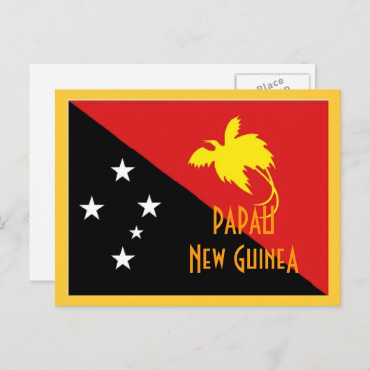 Carte Postale Drapeau de Papau (Devant / Derrière)