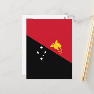 Carte Postale Drapeau de Papouasie-Nouvelle-Guinée