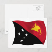 Carte Postale Drapeau de Papouasie-Nouvelle-Guinée (Devant / Derrière)
