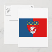 Carte Postale Drapeau de Paris (Devant / Derrière)