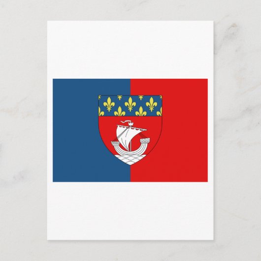 Carte Postale Drapeau de Paris (Devant)