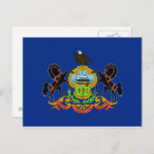 Carte Postale Drapeau de Pennsylvanie (Devant / Derrière)