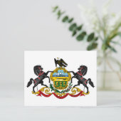 Carte Postale drapeau de Pennsylvanie (Debout devant)