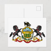 Carte Postale drapeau de Pennsylvanie (Devant / Derrière)