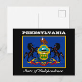 Carte Postale Drapeau de Pennsylvanie (Devant / Derrière)