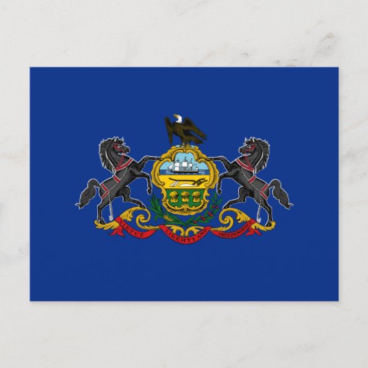 Carte Postale Drapeau de Pennsylvanie, Drapeau de la Pennsylvani (Devant)