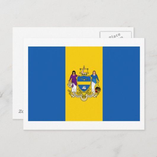 Carte Postale Drapeau de Philadelphie (Devant / Derrière)