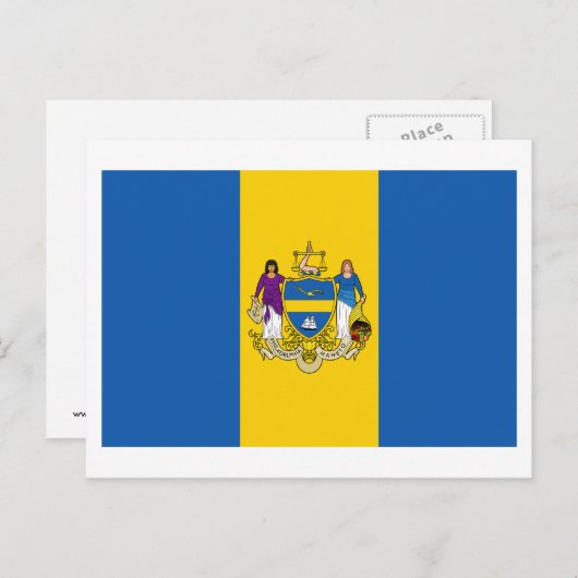 Carte Postale Drapeau de Philadelphie (Devant / Derrière)