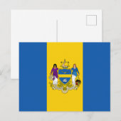 Carte Postale Drapeau de Philadelphie, Pennsylvanie (Devant / Derrière)